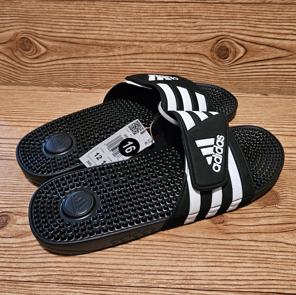 adidas Adissage Slides Black Womens 13 - Picture 4 of 13
